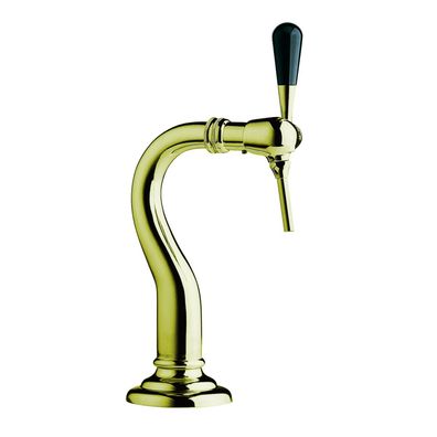 Schanksäule, Bierzapfsäule - Modell Baby-Schwanenhals, 1-leitig, Messing