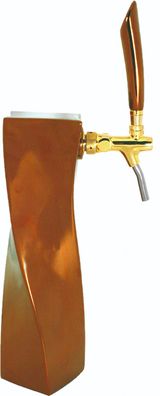Schanksäule, Bierzapfsäule - Modell Flax, Bronze, Goldeinsatz, 1-leitig