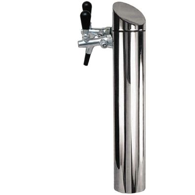 Schanksäule, Bierzapfsäule - Modell Tower, matt gebürstet, 2-leitig