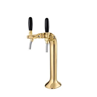 Schanksäule, Bierzapfsäule, Gold, 2-leitig, elegant