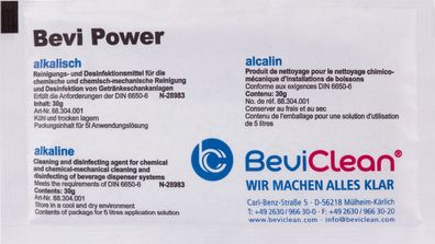 Reinigungsmittel, Reinigungslösung für Schankanlagen - Bevi - Power Pulver