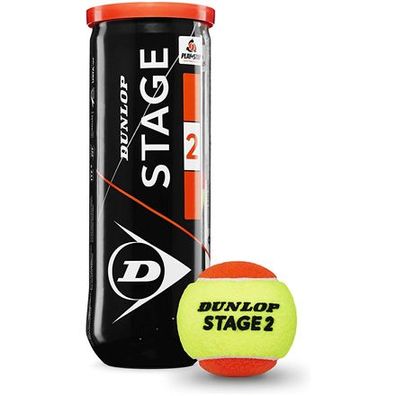 Tennisbälle DUNLOP STAGE 2 ORANGE 3-Tube ITF