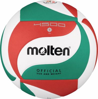 Volleyballball für Wettkämpfe MOLTEN V5M4500-X , Kunstleder Größe 5