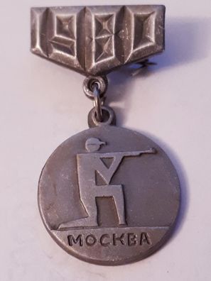 Abzeichen Anstecker Olympia Moskau 1980 Gewehrschießen