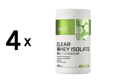 4 x OstroVit Clear Whey Isolate (400g) Cucumber and Mint
