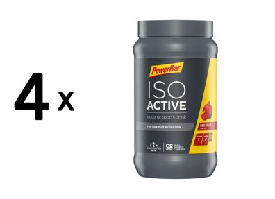 4 x Powerbar Isoactive (600g) Red Fruit Punch