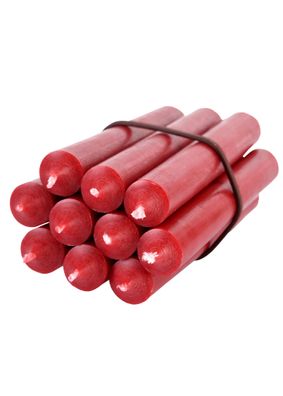 Stabkerze, Glatt, 180 x 22 mm, Set aus 10 Stk
