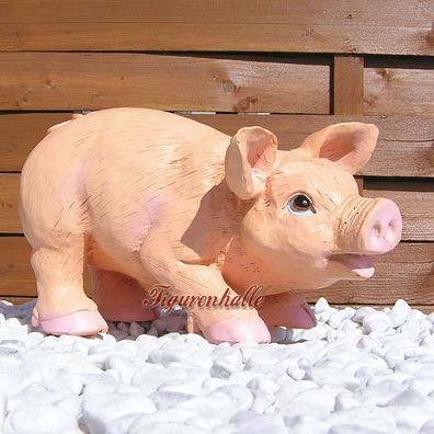 Schwein rosa Schweinchen Figur für Haus und Garten Schweinchen ländliche