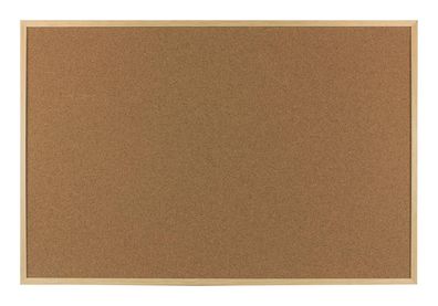Pinnwand 60 x 90 cm Holz / Kork Büro Schreibwaren Stylex 43504