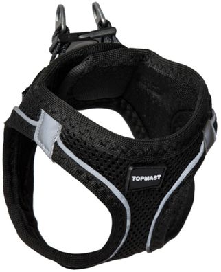 Topmast Airmesh Hundegeschirr schwarz, Größe: XXS