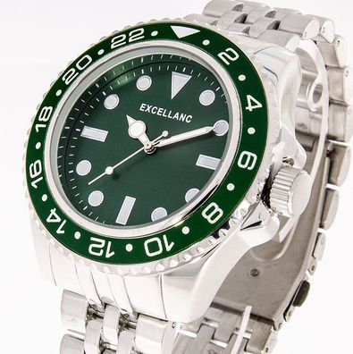 Herrenuhr Excellanc grüne Lünette