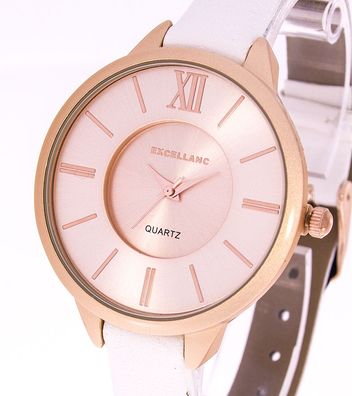 Damenuhr Excellanc Farbe rosegold weiß 38mm