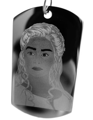 Schlüsselanhänger Dog Tag groß mit Fotogravur