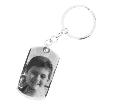 Schlüsselanhänger Dog Tag klein mit Fotogravur
