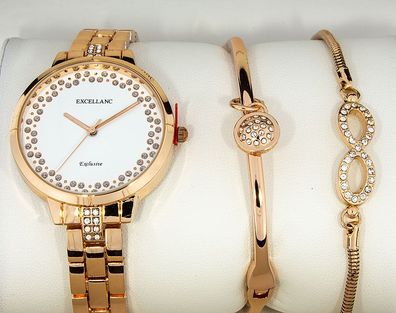 Schmuckset für Damen Farbe rosegold 3 tlg