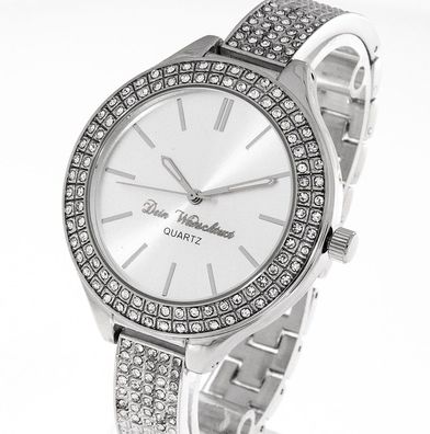 Damenuhr silberfarben mit persönlicher Gravur