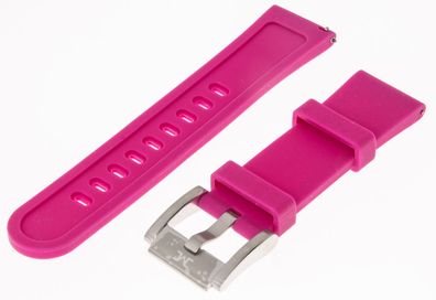 Uhrenarmband TW-Steel pink silber Silikon