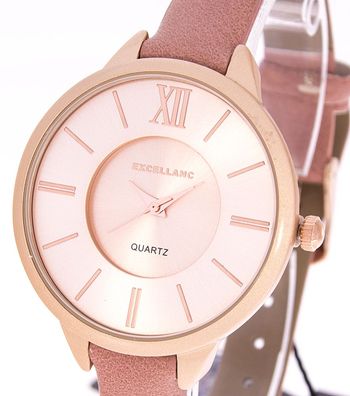 Damenuhr Excellanc Farbe rosegold apricot 38mm