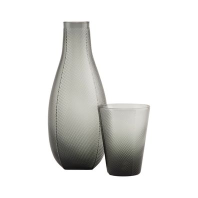 House Doctor 208770050 Wasserkaraffe Milo aus Rauchglas - Glaskaraffe & Trinkglas