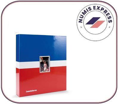 Leuchtturm 372286 Trading Cards Album Pro Sport mit 5 schwarzen Grande Pro Hüllen