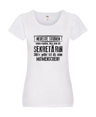 Neuste Studien: Sekretärin | Büro Damen Shirt Weiß