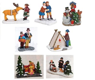 Wurm - Diverse Figuren Höhe 5,0 - 7,0 cm, Weihnachtsdorf