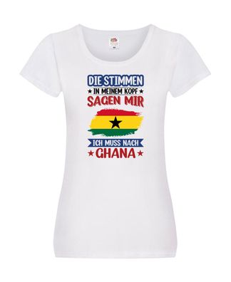 Ghana | Urlaub | Stimmen in meinem Kopf | Traumland Damen Shirt Weiß