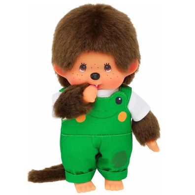 Junge mit Frosch Latzhose | 20 cm | Monchhichi Puppe | Fashion