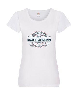 Geprüft und sicher: Kraftfahrerin | Lastwagen | LKW Damen Shirt Weiß