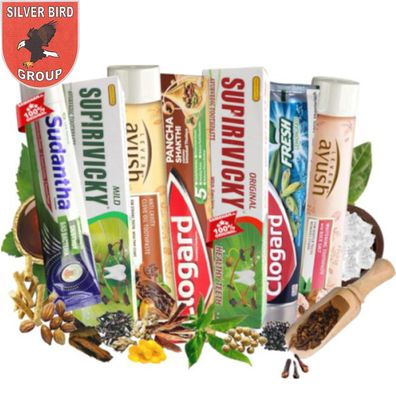 Ayurveda Zahncreme Multi Pack 7 x verschiedene Zahncremes Versand aus Deutschland