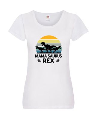 Mama Saurus Rex | Dinosaurier | Muttertag | Dino | Rex Damen Shirt Weiß