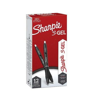 Sharpie Gelschreiber S-Gel 0,7mm Schwarz 12 Stück Faltschachtel