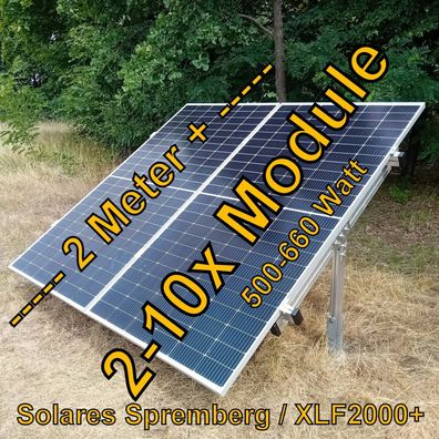 Freilandanlage XLF2000+ 20-30 Grad Photovoltaik Solar für Garten Haus Gewerbe