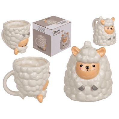 OOTB Becher Schaf verkehrt herum ca 12 x 14 cm