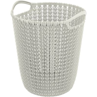 Papierkorb Knit 7L 23x24x27cm weiß