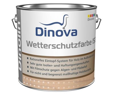 Dinova Wetterschutzfarbe ISO H-42 - 10 Liter weiß
