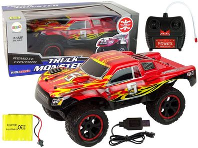 Ferngesteuertes Geländefahrzeug R/C 1:12 20 km/h Rot