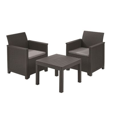 Gartenmöbel-Set Elodie Balcony Set mit Tisch Classic grau