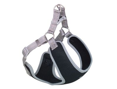 Nobby Hundegeschirr Black Mesh Reflect schwarz-grau, XXS