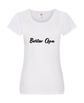 Bester Opa Damen Shirt Weiß