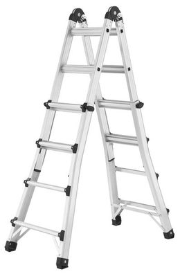 Multifunktionsleiter M80 / Aluminium / 4x4 Stufen