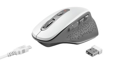Computermaus Trust MOUSE USB Optical WRL/OZAA WEIß 24035