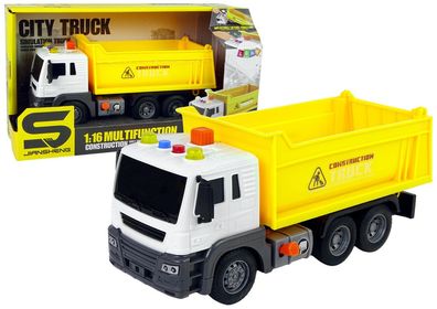 Baufahrzeug Kipper 1:16 Gelb Hubanhänger