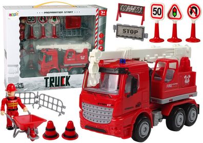Feuerwehr Kran Verkehrszeichen Feuerwehrmann