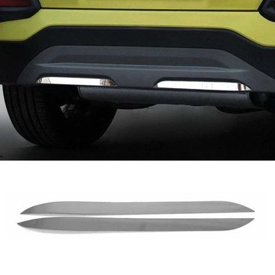 Stoßstangen Diffusor Auspuffrahmen für Hyundai Kona 2017-2020 Edelstahl Silber