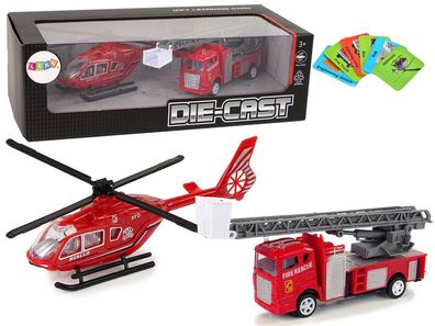 Feuerwehr-Hubschrauberzugwagen-Set