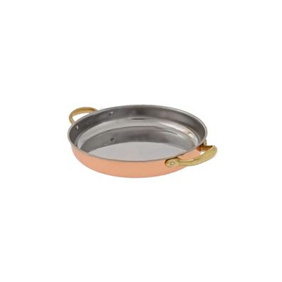 Kupferpfanne Bratpfanne 32cm mit Griffen Kupfer Messing