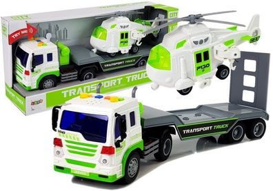 Autotransporter auf Batterien 1:16 mit Hubschrauber