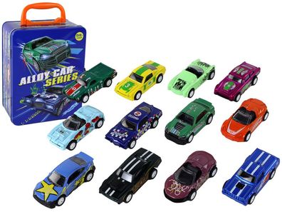 Friktionsfahrzeug-Set 12 ELE Metall 1:64