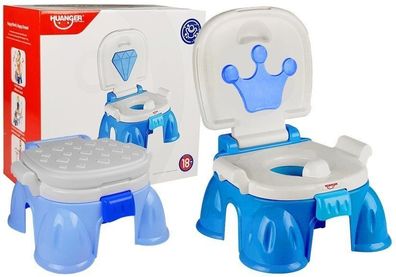 Blaues Töpfchen mit Krone für Kleinkinder